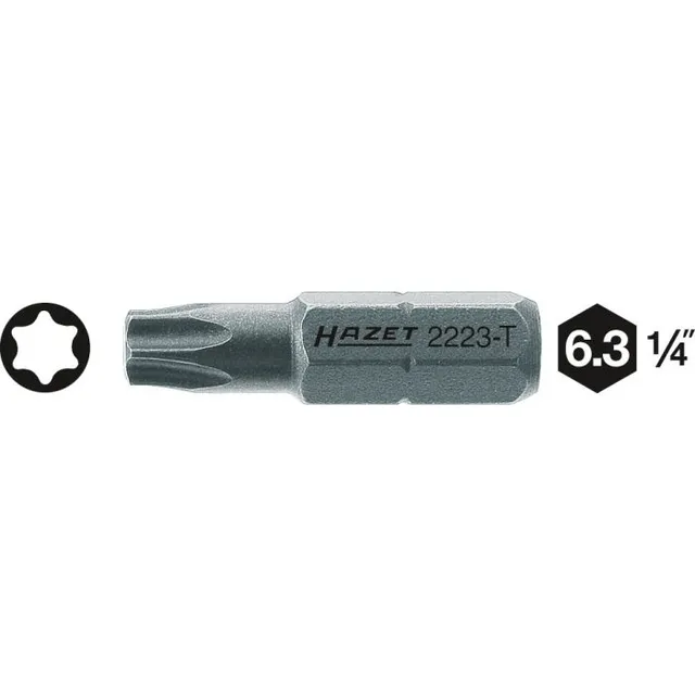 Hazet Bits 2223-T40 1/4 tomme sekskant innv. TORX® | NV T4 