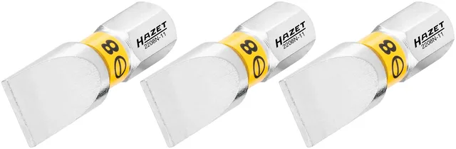 Hazet Bits 2208N-11/3 1/4 tomme sekskant Slisseprofil | 3 deler | NV 1,2 x 8 mm 
