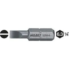 Hazet Bits 2208-6 1/4 tomme sekskant Slisseprofil | NV ,6 x 4,5 mm