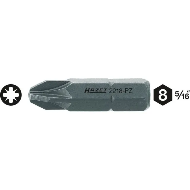 Hazet Bits 2218-PZ2 5/16 tomme sekskant PZ-profil PZ | NV PZ2 