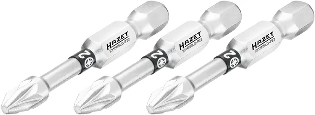 Hazet Bits 2216NSLG-PZ2/3 PZ-profil 1/4 tomme sekskant | 3 deler | NV PZ2 