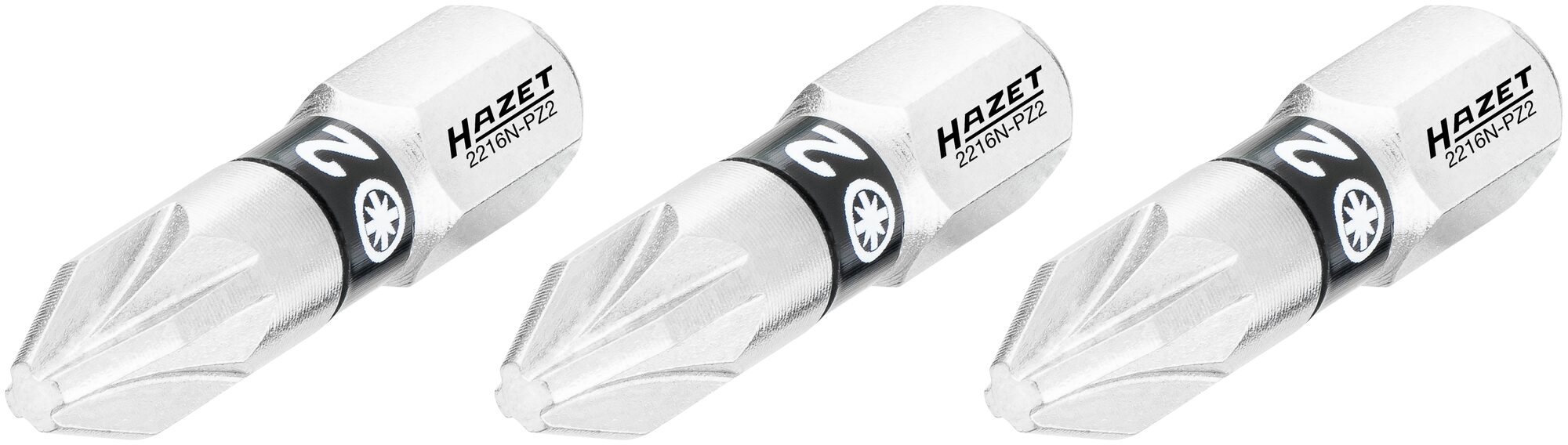 Hazet Bits 2216N-PZ2/3 PZ-profil 1/4 tomme sekskant | 3 deler | NV PZ2