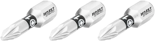 Hazet Bits 2216N-PZ1/3 PZ-profil 1/4 tomme sekskant | 3 deler | NV PZ1 