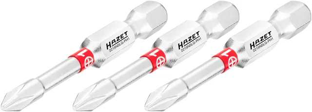 Hazet Bits 2215NSLG-PH1/3 PH-profil 1/4 tomme sekskant | 3 deler | NV PH1 