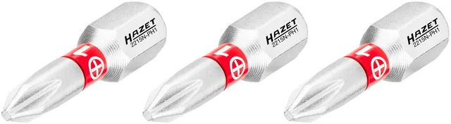 Hazet Bits 2215N-PH1/3 PH-profil 1/4 tomme sekskant | 3 deler | NV PH1 