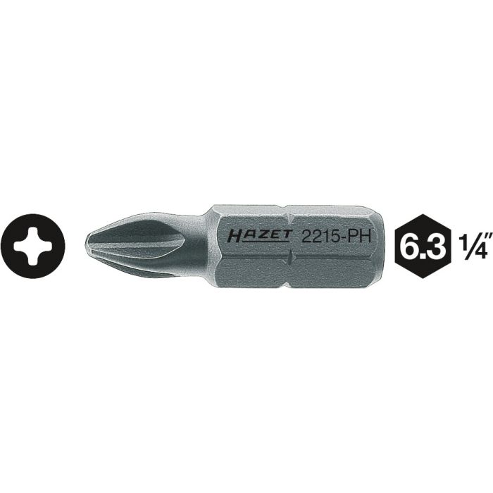 Hazet Bits 2215-PH1 1/4 tomme sekskant PH-profil PH | NV PH1