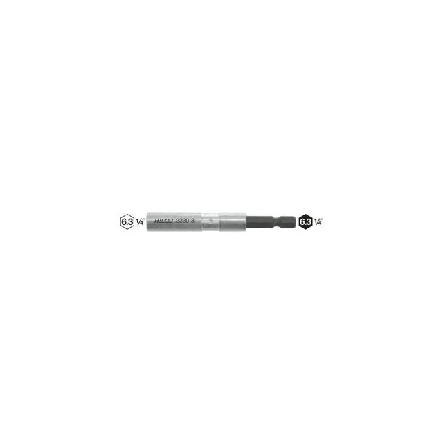 Hazet Adapter 2239-3 1/4 tomme sekskant 1/4 tomme hul sekskant | Lengde 75 mm 