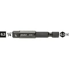 Hazet Adapter 2238-1 1/4 tomme sekskant 1/4 tomme firkantdrev | Lengde 5 mm