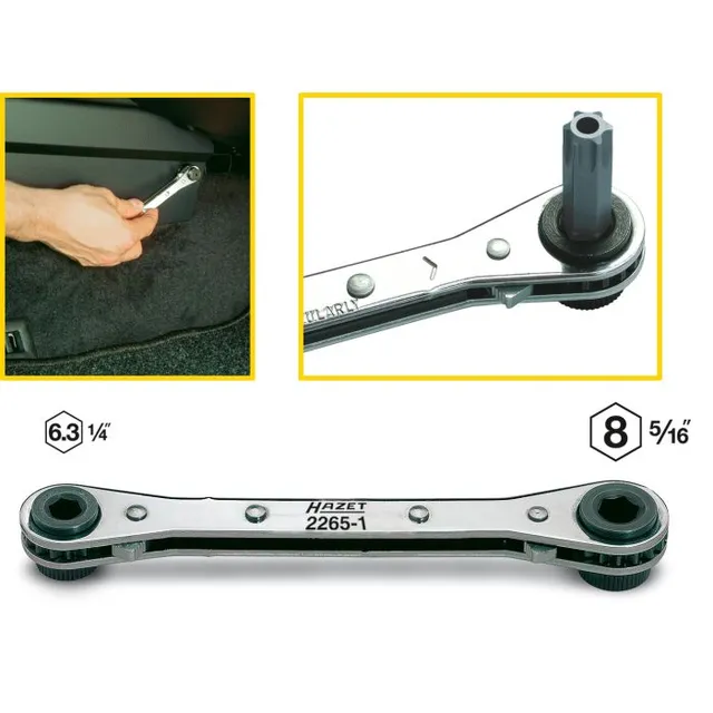 Hazet Skralle 2265-1 Lengde 140 mm for bits 