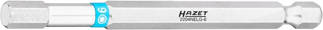 Hazet Bits 2204NELG-6 1/4 tomme sekskant Unbrakoprofil | NV 6 mm 