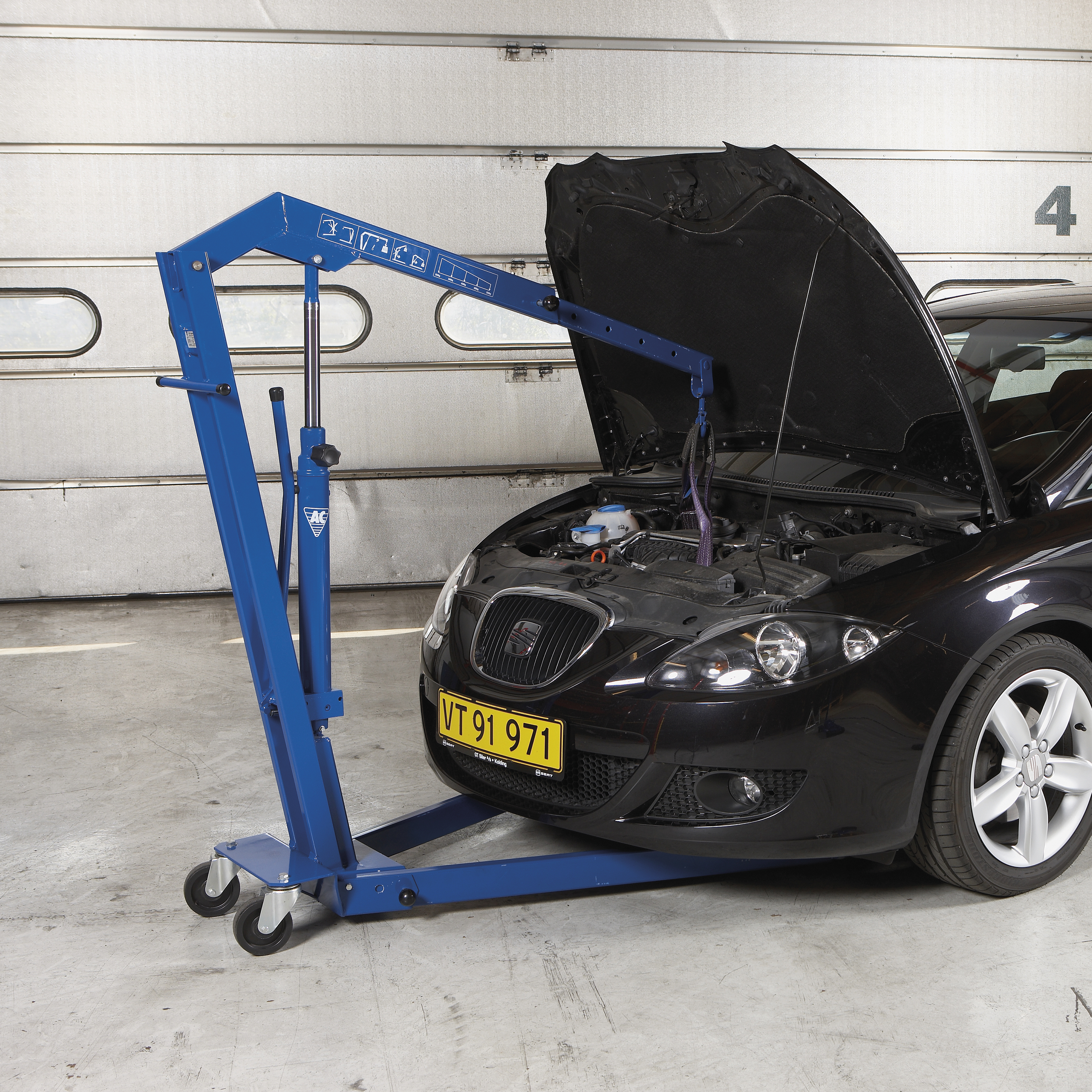 AC Hydraulic Kran 1,1 tonn sammenleggbar 