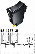 SWF Bryter 2 Trinn 2Xglider 24V(A)