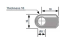 Stabilus endestykke 8 mm hull RF316 M6