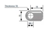 Stabilus endestykke 8 mm hull RF316 M6