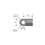 Stabilus endestykke 10 mm hull(M10 gjen)