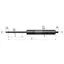 Stabilus 700N gassfjær l=255/s=100 univ