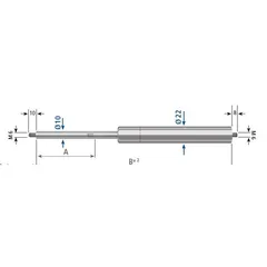 Stabilus 300N gassfjær l=204/s=75 univ.