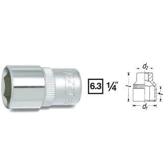 Hazet Pipe 850A-9/16 6-kant 1/4 tomme firkantdrev | NV 9/16"