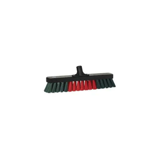 VIKAN verkstedkost 400 mm Stiv PVC-bust, gjenger, sort 