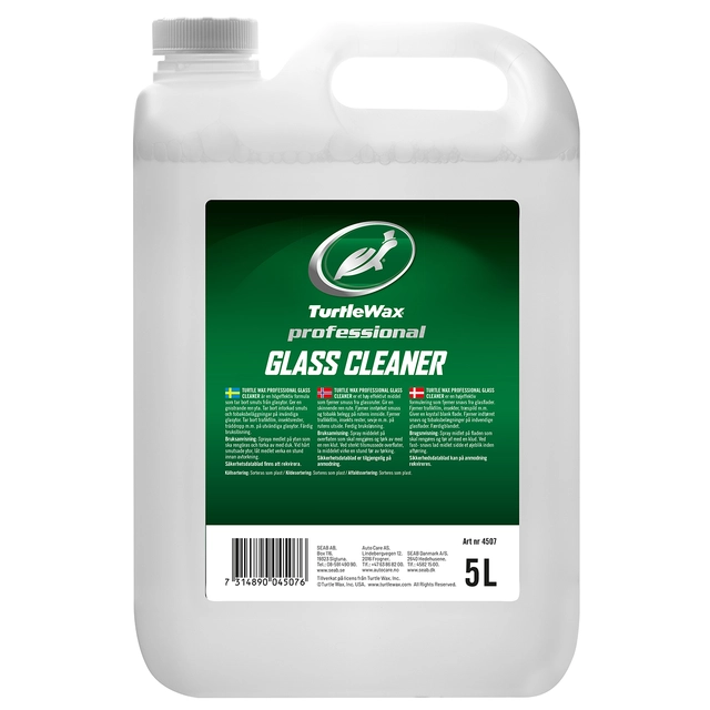 Turtle Wax Pro glassrens 5 l Til profesjonell rengjøring av glass 