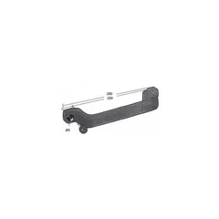 Dørgrep sort med propper 250 mm