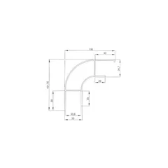 Sidehinder Endep Eloksert 50 cm