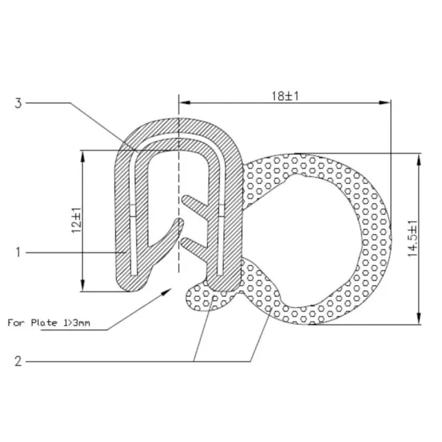 Kantlist S1-3 mm (25M)(4101810) 