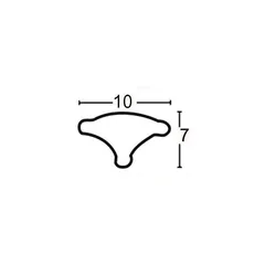 Infraplast kilelist 10 mm hvit (30M)