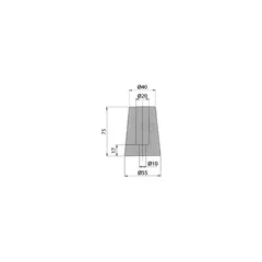 G.buffer rund Ø55X75 mm