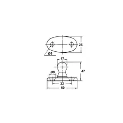 Dørholder Tapp 47 mm (836)
