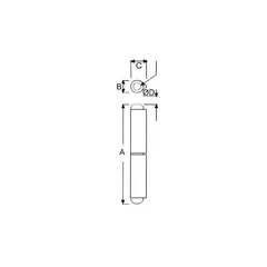 Sveisehengsel 100 mm Rustf.304