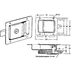 Dørlås Innfelt RF304