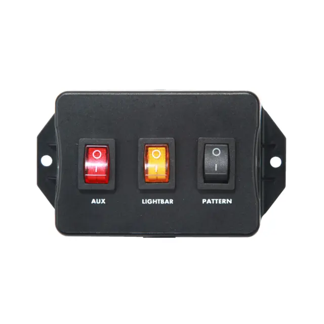 Bryterpanel m/3 brytere for lysbjelke 