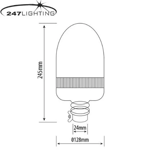 247 Varsellys Pin Montert Roterende lamp 