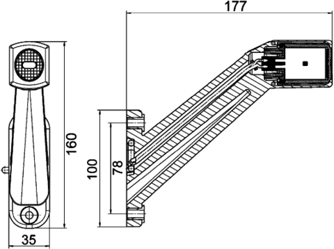 Hella Posisjonslykt PO S SML venstre MD12/24V 2XS 2XS 