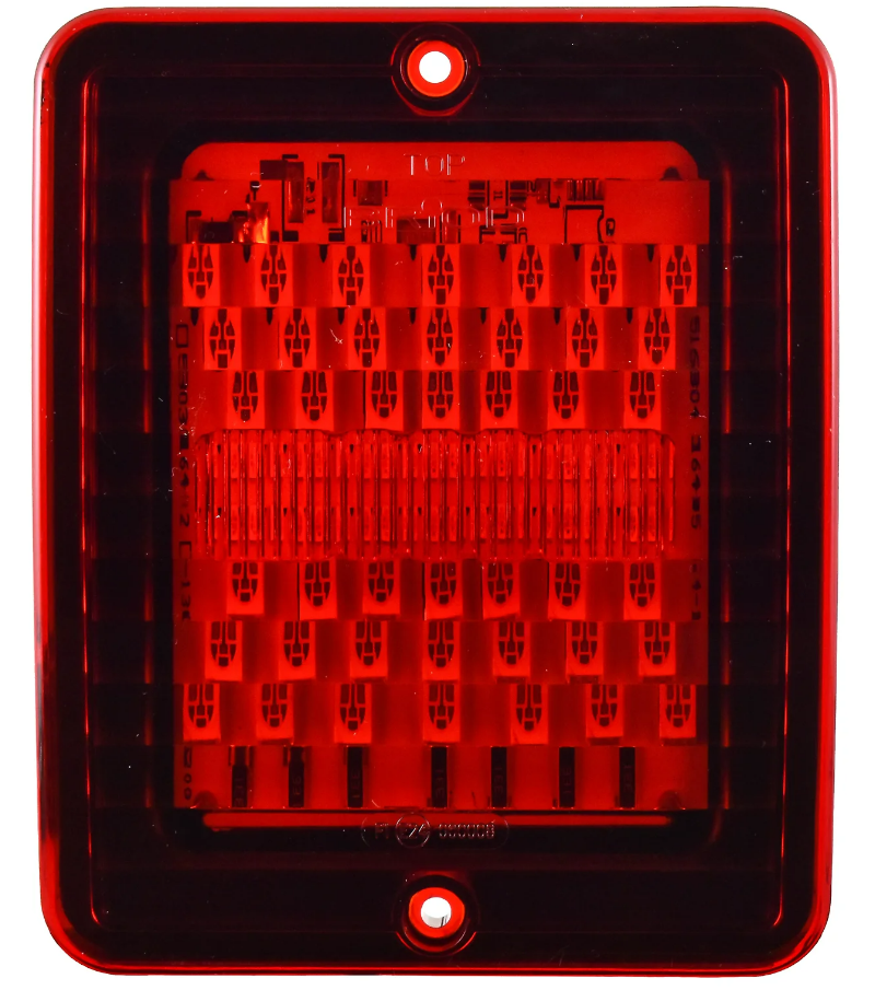 LED Tåkebaklykt Rød 12/24V For Gummihus
