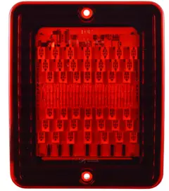 LED Bak/bremselykt Rød 12/24V For Gummihus
