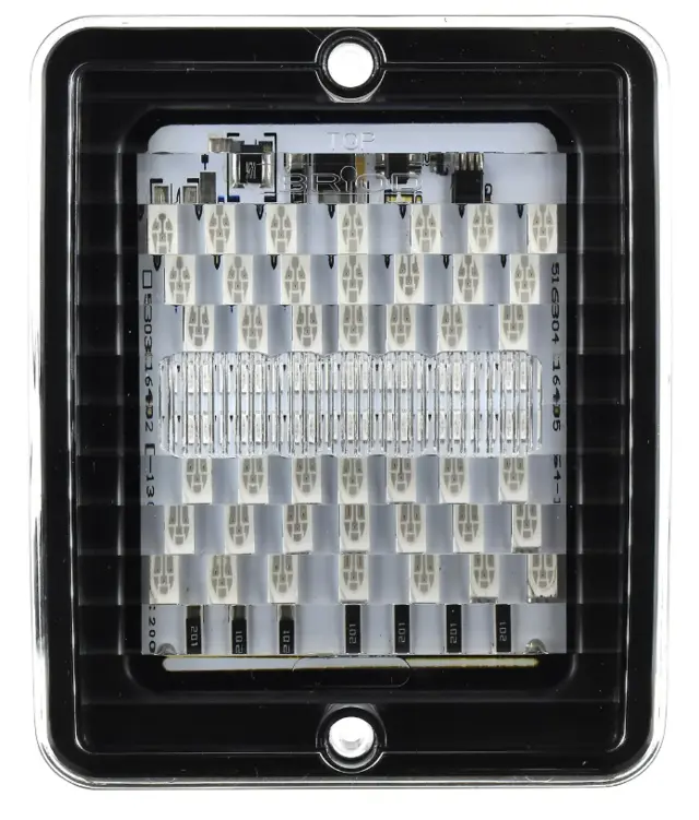 LED Blinklykt Klar 12/24V For Gummihus 