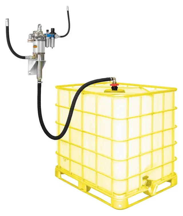 Veggmontert oljepumpesett for IBC 5:1, 45 l/min, sugerør 1260 mm 