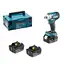 Makita muttertrekker DTW300RTJ 18V 1/2", 2 x 5Ah-batterier