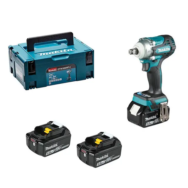 Makita muttertrekker DTW300RTJ 18V 1/2", 2 x 5Ah-batterier 