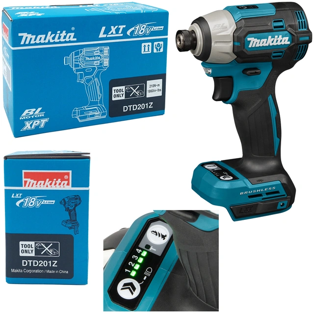 Makita bitsskrutrekker DTD201Z 18V Uten batteri og lader 