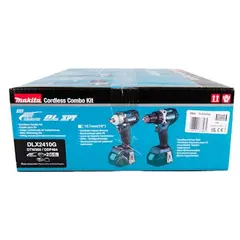 Makita maskinsett DLX2410G 18V Drill, muttertrekker, batteri og lader