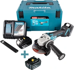 Makita vinkelsliper DGA506RTJ 18V 125 mm, 2 x 5Ah-batterier