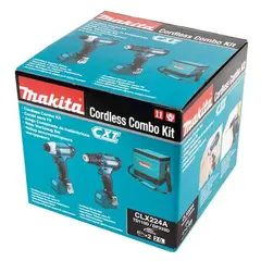 Makita maskinsett CLX224A 12V DF333 og TD110, 2 x 2,0Ah-batterier