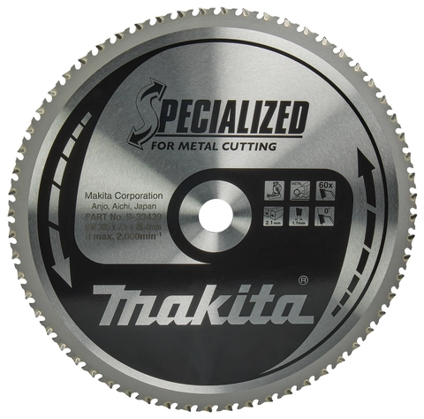 Makita sirkelsagblad B-33439 for metall 305 x 25,4 mm, 60 tenner, Specialized
