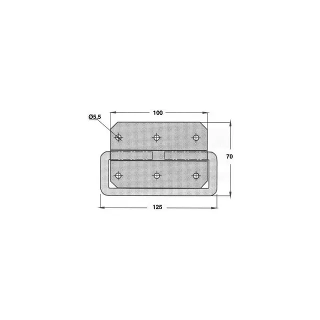 Kassehåndtak utvendig 100x70 mm RF304 