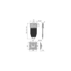 Dørholder 103 mm komplett 3 deler