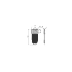 Dørholder 123 mm komplett 3 deler