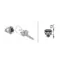 Låsesylinder P&amp;L 90° nøkkel 3153